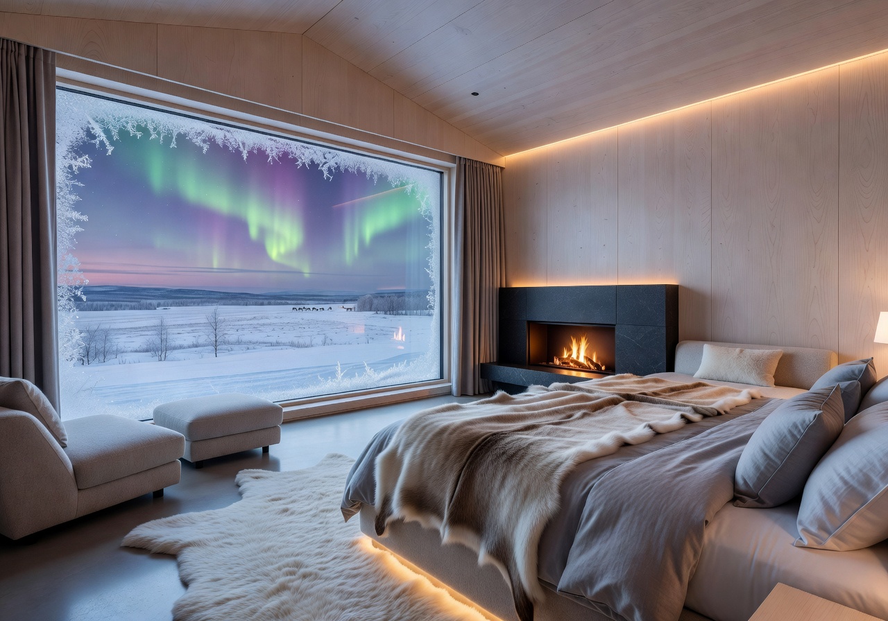 Arctic luxury hotel suite Lapland Finland