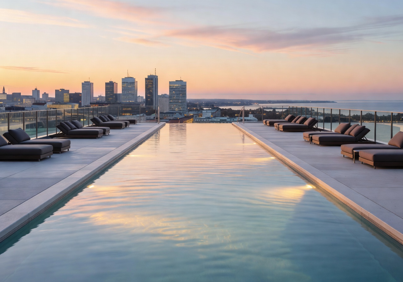 Clarion Hotel Helsinki rooftop sky bar pool