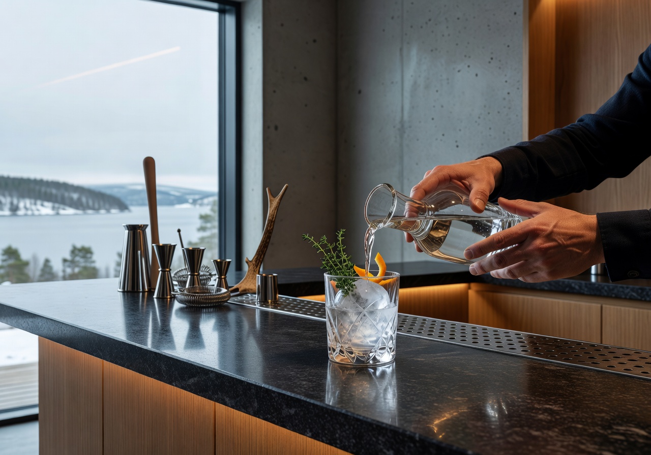 Cocktail mixology Nordic luxury