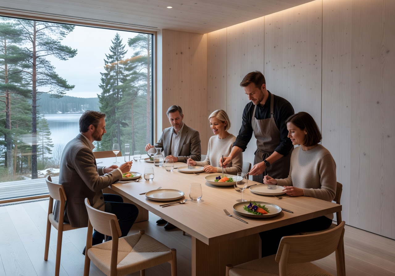Private chef dining Nordic